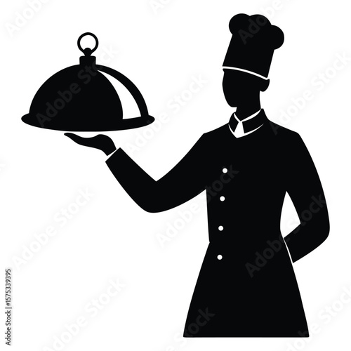 chef with tray