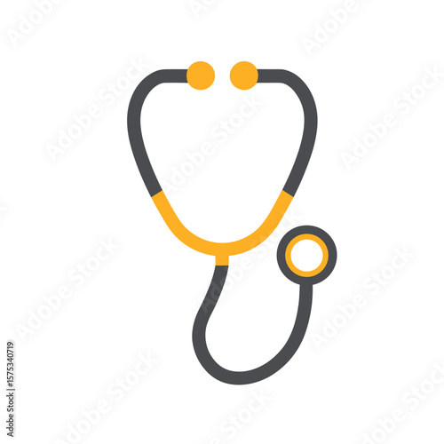 Simple Vector Stethoscope Icon. Medical Tool.