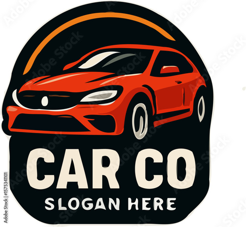 bold car mascot logos in badge style featuring sporty and classic cars, ideal for auto businesses.