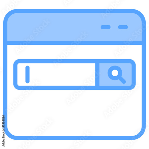 Search Bar Blue Icon