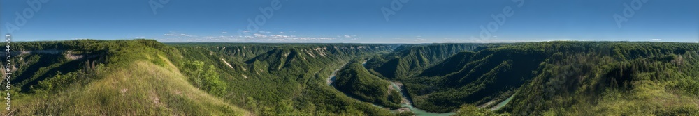 Naklejka premium Panoramic 360 degrees view of scenic nature landscape hdr hdri vistas outdoor environment