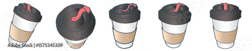 Coffee To Go Minimal Line Art with Cozy Vibe