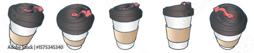 Coffee To Go Minimal Line Art with Cozy Vibe