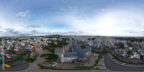Photography Mysore, India 360 VR Spherical Mirror aerial view