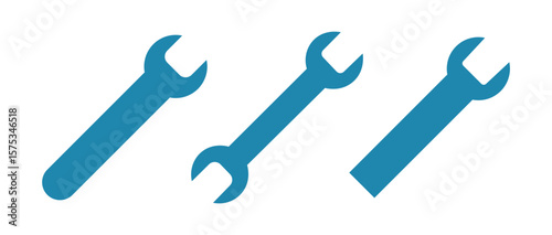 Wrench spanner tool and combination spanner open box. wrench and screwdriver repair and tool icons set. crossed wrenches tool repair service maintenance equipment .

