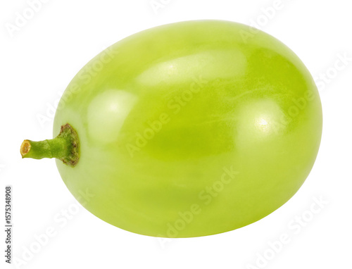 Fresh green grape isolated on white background for healthy food and natural fruit photography