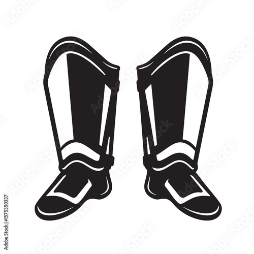 Black and white illustration of firefighter boots on a white background with clean lines