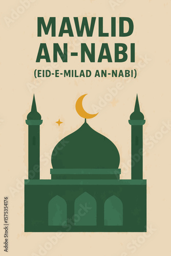 Mawlid An-Nabi vector illustration