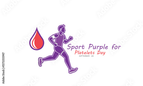 Sport Purple for Platelets Day. Concept Design.