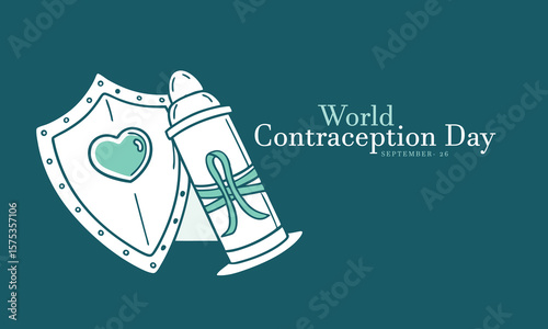 World Contraception Day. Contraception Concept Design Background.
