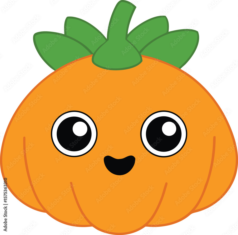 Pumpkin Critter with Leafy Fringe Hair Pumpkin Critter with Leafy Fringe Hair