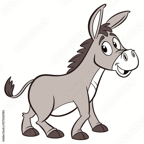 vector illustration of cartoon goat
