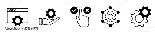  Settings icons as setting, parameters, options Pro Vector