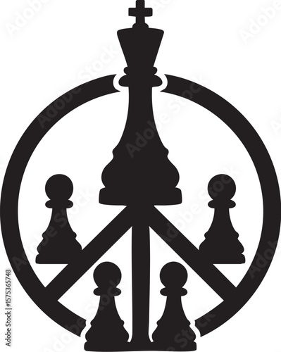 Minimalist Chess Silhouettes Vector Set – Strategy Game Pieces and Player Illustrations on White Background. world chess day.