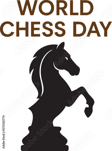 Minimalist Chess Silhouettes Vector Set – Strategy Game Pieces and Player Illustrations on White Background. world chess day.
