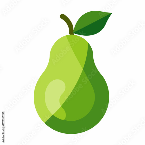 pear on white background