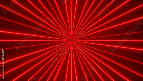 Red Neon Lines with Abstract Background.