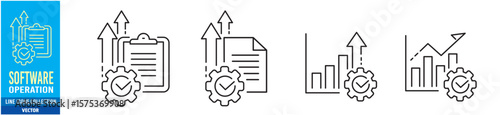 Software Operation icon Editable stroke vector illustration.
