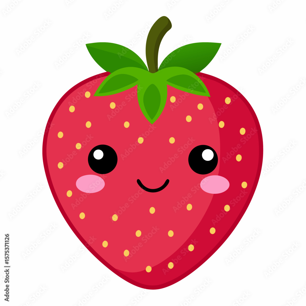 Obraz premium vector illustration of a strawberry