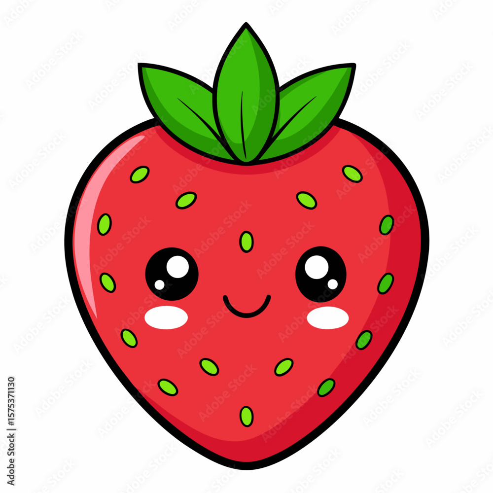 Obraz premium strawberry vector illustration