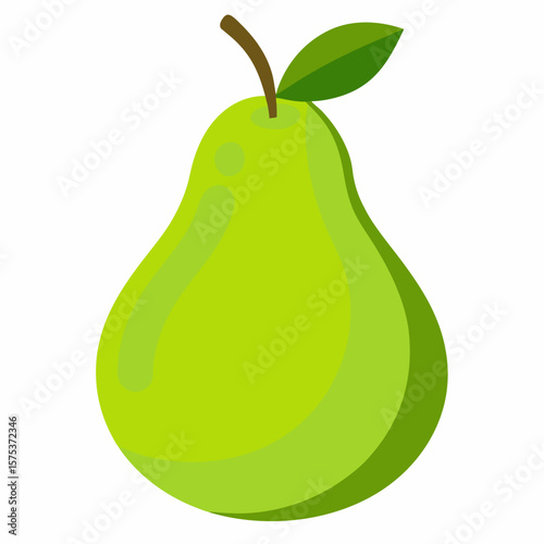 pear on white background