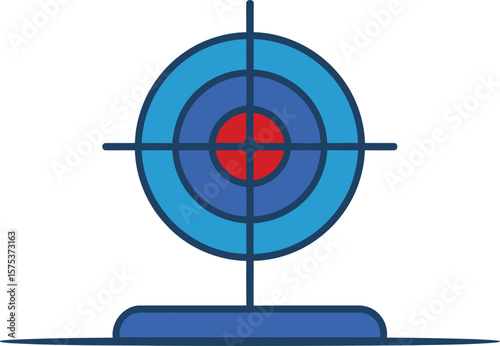 Vector target illustration for business strategy and goal achievement concept design ideas