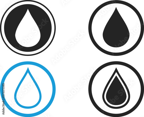 water drop icon set. simple water droplet symbol. transparent png and vector illustration.water, droplet, environmental, flow, fluid, glossy, gradient, graphic, infographic, liquid, outline, purity, 
