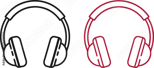 headphone icon. simple headset icons for app, ui, website. transparent png and vector illustration.earphones, clip art, graphic, image, microphone, pictogram, service, signs, silhouette, sound, 
