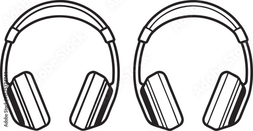 headphone icon. simple headset icons for app, ui, website. transparent png and vector illustration.earphones, clip art, graphic, image, microphone, pictogram, service, signs, silhouette, sound, 