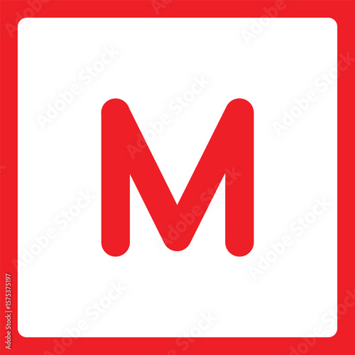 Alphabet shapes M