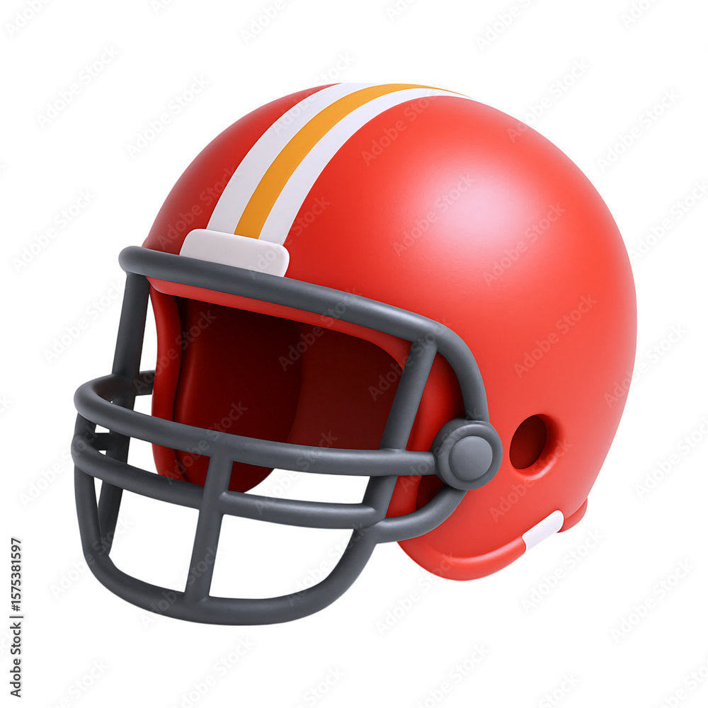 Fototapeta premium Vibrant football helmet with sleek design and bold colors, perfect for sports enthusiasts