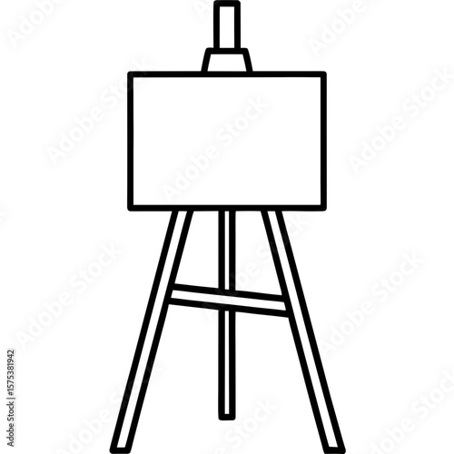 easel with blank canvas