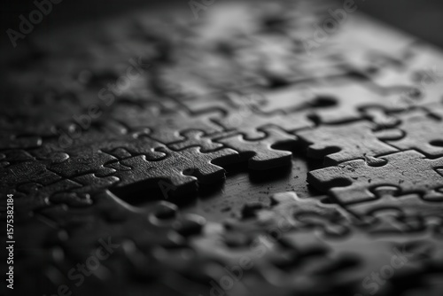 Complete the Puzzle with Abstract Theme, Solving the Challenge and Cognitive Skill