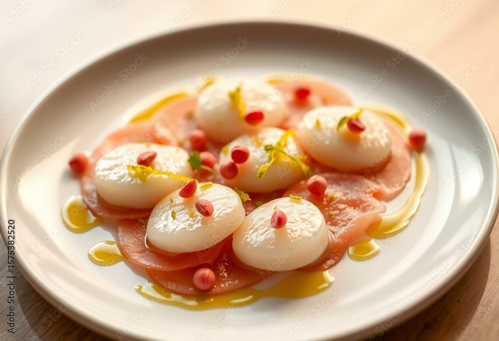 Gourmet carpaccio of scallops Gourmet carpaccio of scallops