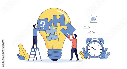 Assembling a brilliant idea puzzle strategy for business growth and innovation