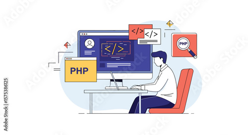 Skilled software developer crafting efficient code for modern web applications