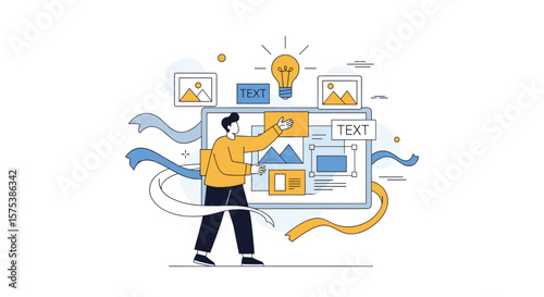 Creative concept development for engaging digital user experiences and interactive content design