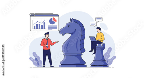 Strategic business development and market analysis using chess pieces