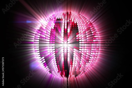 Digitally generated cool disco ball design