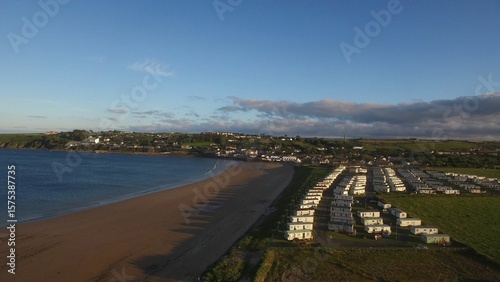 View of scenic beach in town