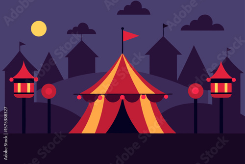 Eerie Carnival Ground with Abandoned Rides and Flickering Lights