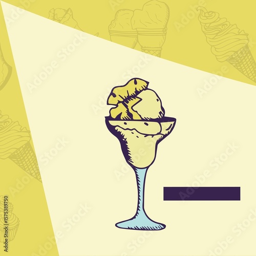 Digital composite image of drink in glass