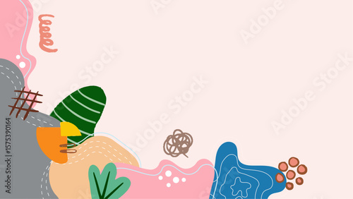 Abstract and colorful design with shapes and lines perfect for backgrounds, graphic design projects, or artistic presentations. Bright and visually striking.