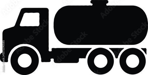 Tanker Truck Icon Transportation, Logistics, Delivery, Fuel, and Cargo