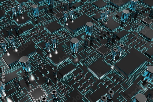 Close up of circuit board