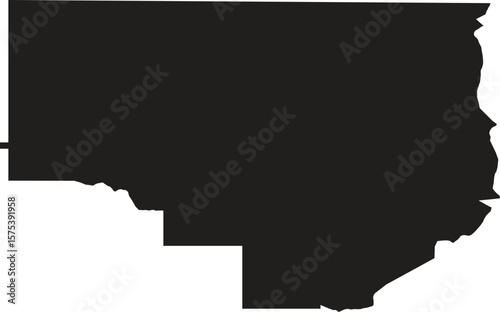 Bild auf Leinwand Union Parish (Louisiana) blank outline map