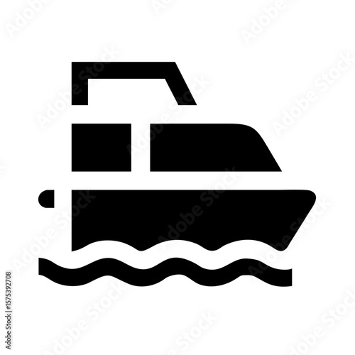 pontoon boat transport icon