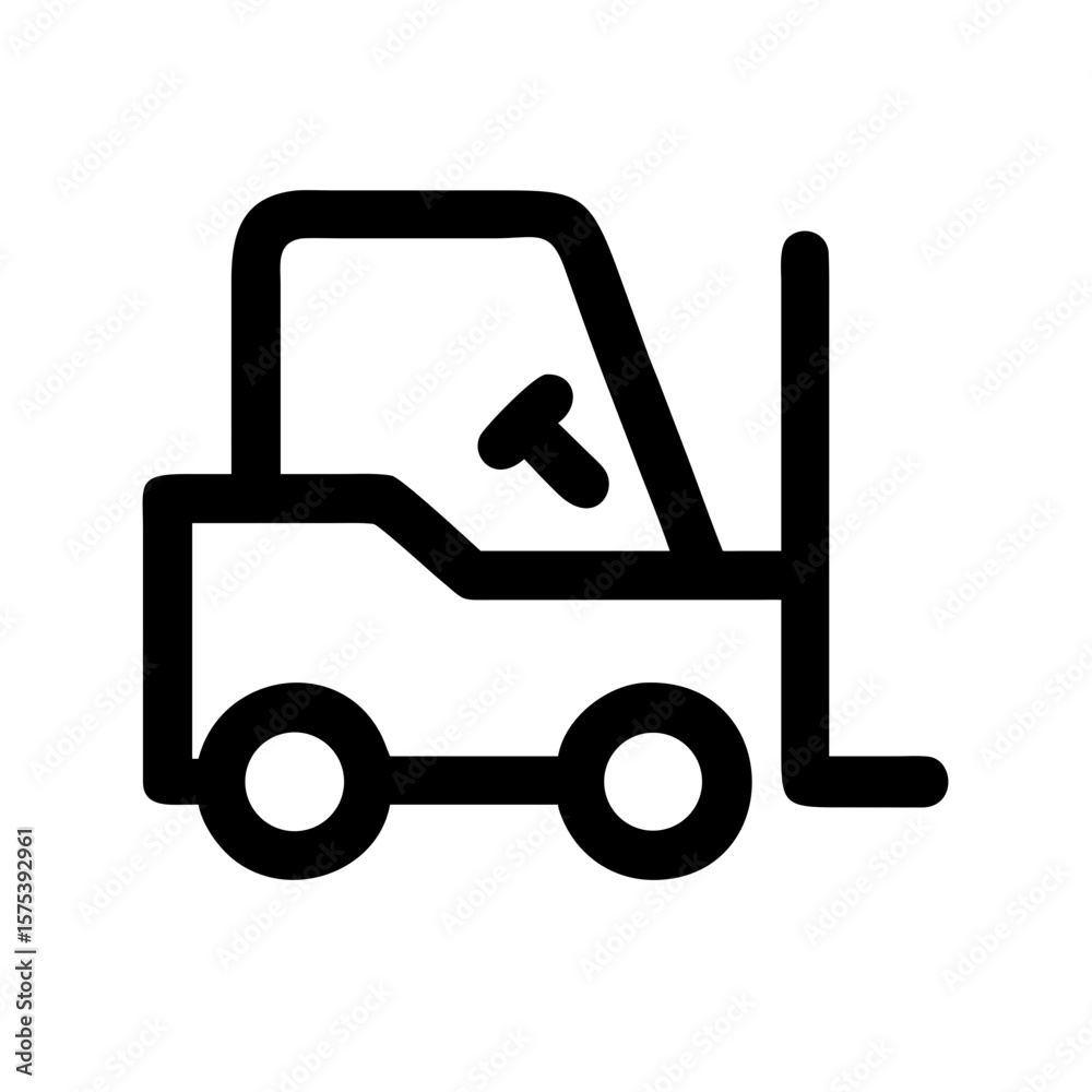 Obraz premium forklift transport icon