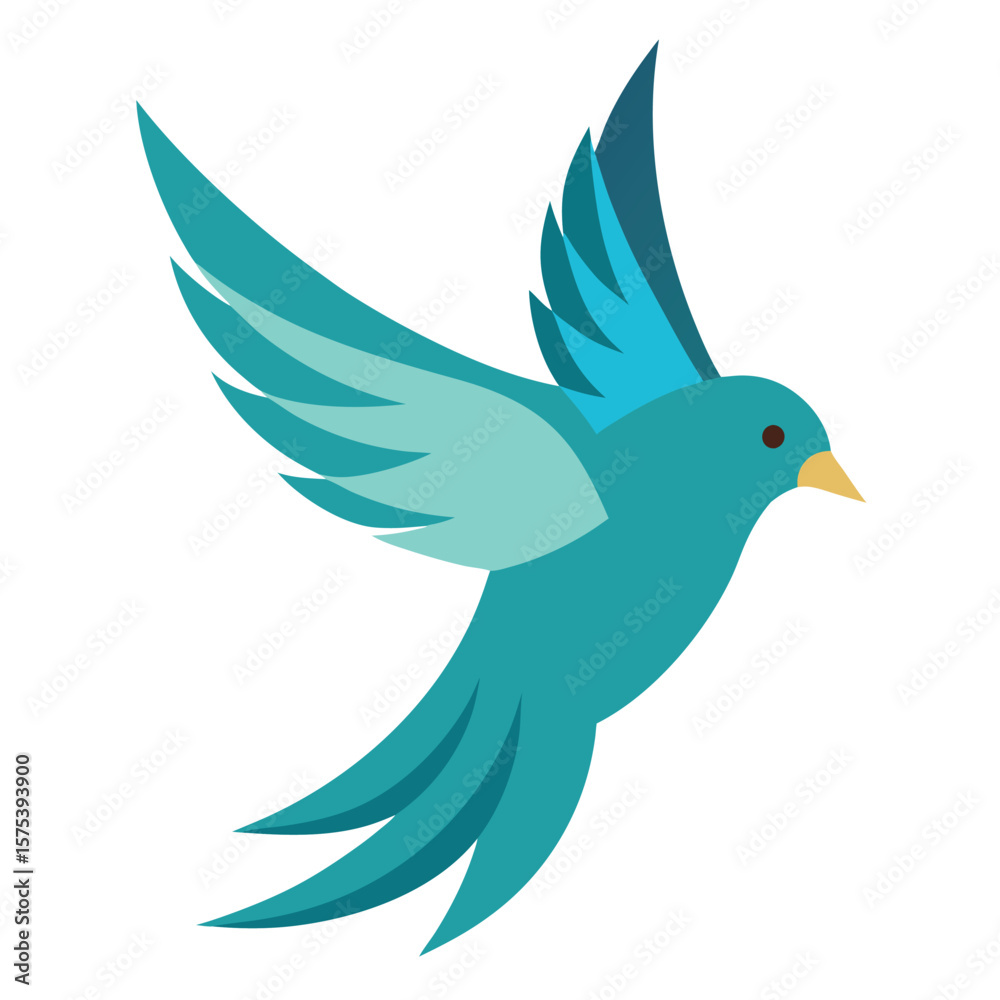 Fototapeta premium flying bird outline illustration