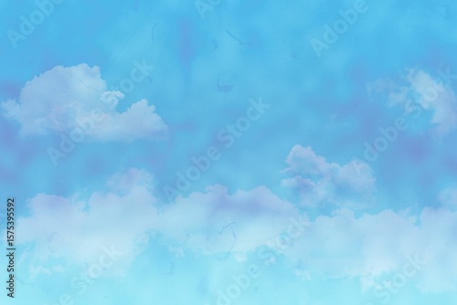 Obraz na płótnie Open sky and clouds are appearing in painterly style, showing gradient sky and p